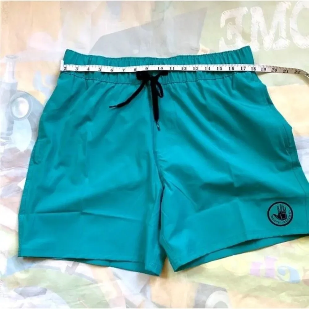 Body Glove Board Shorts Swim Trunks Men Size L /34 Sea Foam Blue Sky NWOT